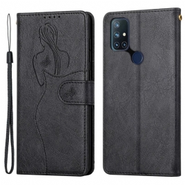 Lærdeksel Til OnePlus Nord N10 Faux Leather Silhouette