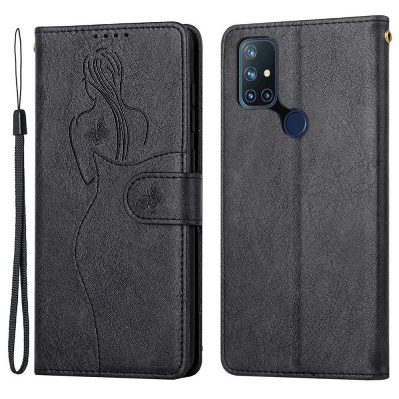 Lærdeksel Til OnePlus Nord N10 Faux Leather Silhouette