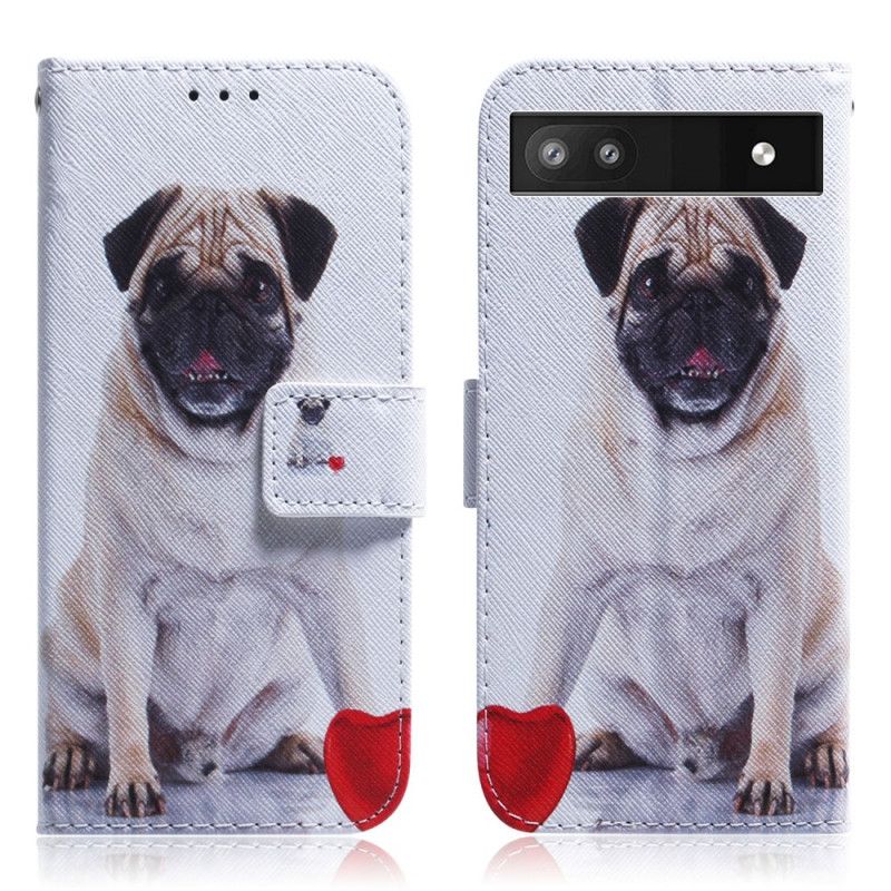 Folio Deksel Til Google Pixel 6A Pug Dog