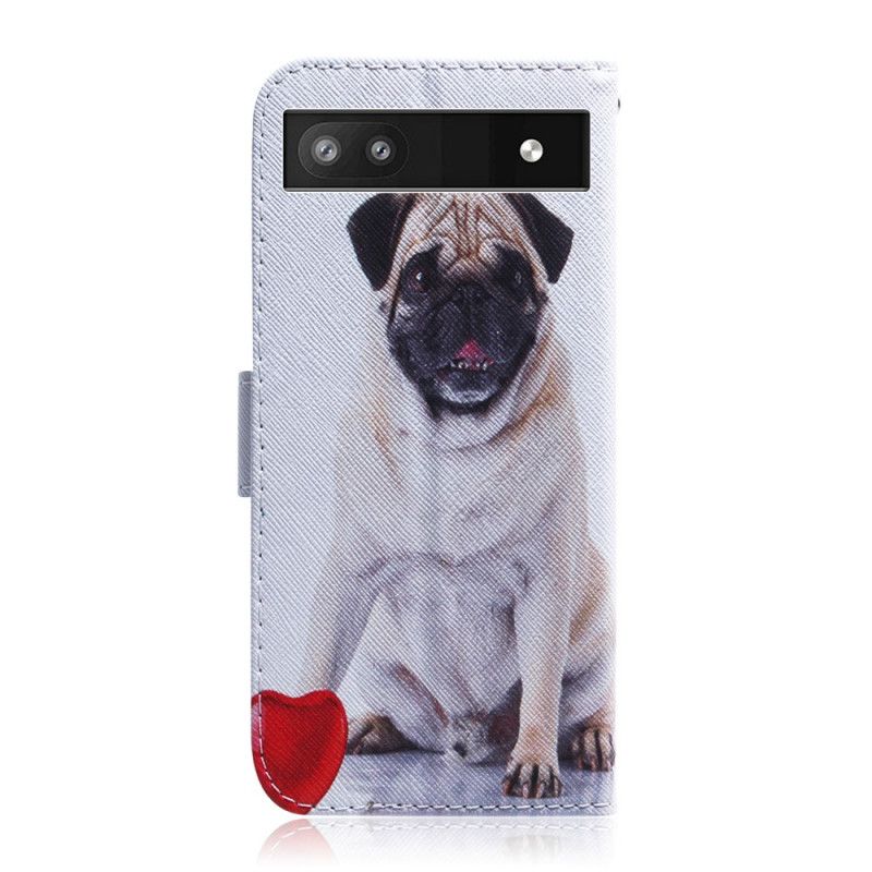 Folio Deksel Til Google Pixel 6A Pug Dog