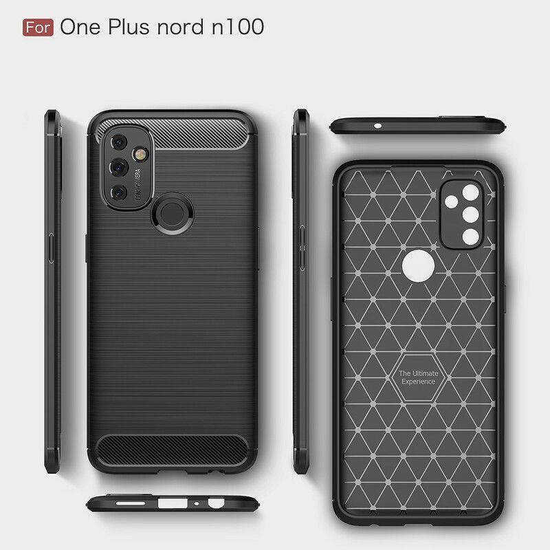 Deksel Til OnePlus Nord N100 Børstet Karbonfiber