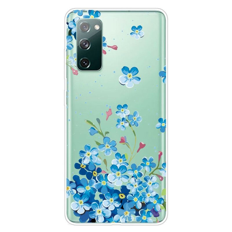 Deksel Til Samsung Galaxy S20 FE Blå Blomster