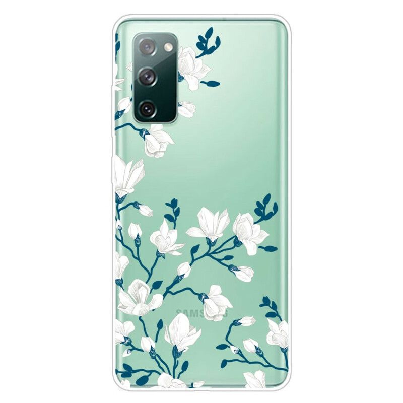 Deksel Til Samsung Galaxy S20 FE Hvite Blomster