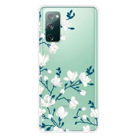 Deksel Til Samsung Galaxy S20 FE Hvite Blomster