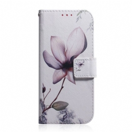 Folio Deksel Til Samsung Galaxy S20 FE Gammel Roseblomst