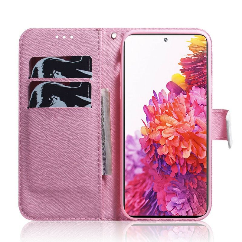 Folio Deksel Til Samsung Galaxy S20 FE Gammel Roseblomst