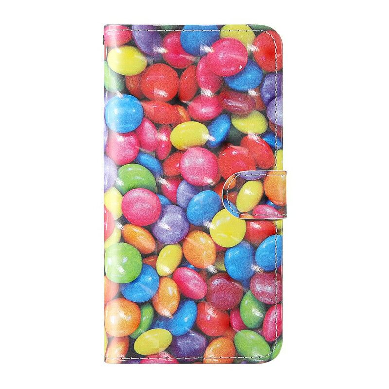 Folio Deksel Til Samsung Galaxy S20 FE Light Spot Candy Med Snor