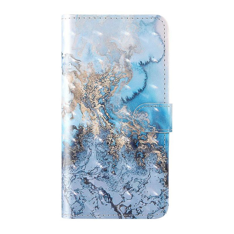 Folio Deksel Til Samsung Galaxy S20 FE Light Spot Marble Design Med Snor