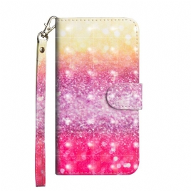 Folio Deksel Til Samsung Galaxy S20 FE Magenta Glittergradient