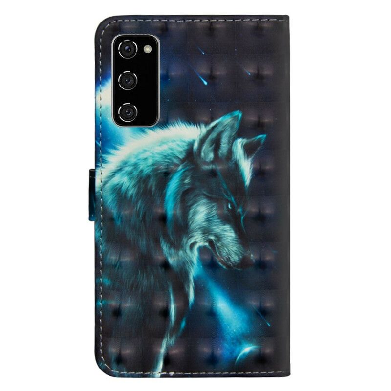 Folio Deksel Til Samsung Galaxy S20 FE Majestic Wolf