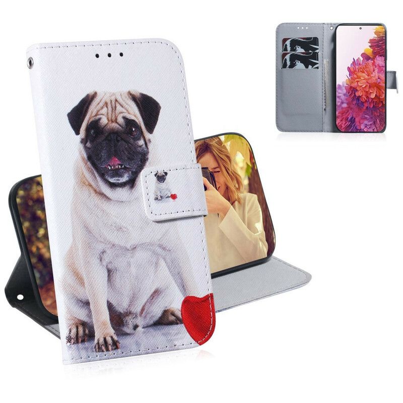 Folio Deksel Til Samsung Galaxy S20 FE Pug Dog