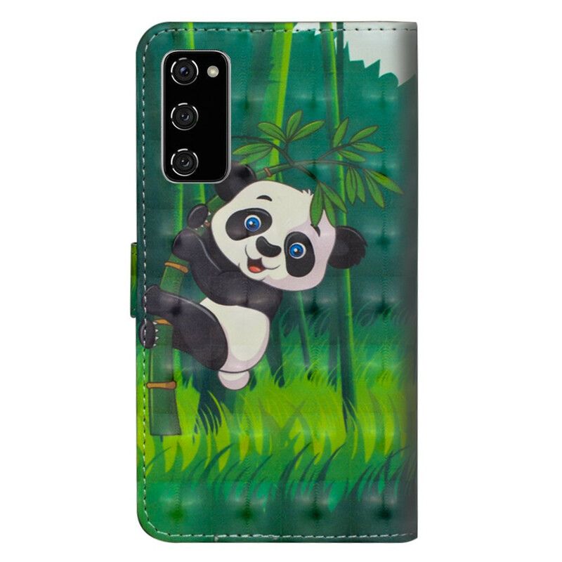 Lærdeksel Til Samsung Galaxy S20 FE Panda Og Bambus