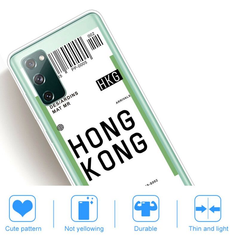 Mobildeksel Til Samsung Galaxy S20 FE Boardingskort Til Hong Kong