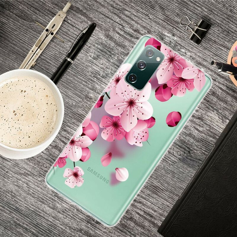 Mobildeksel Til Samsung Galaxy S20 FE Små Rosa Blomster