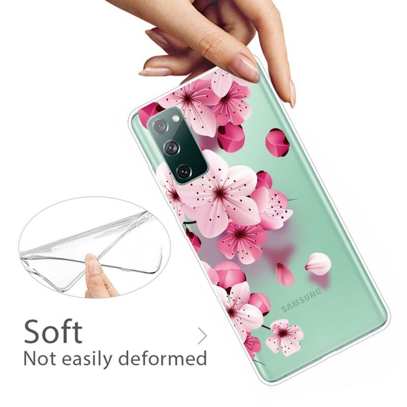 Mobildeksel Til Samsung Galaxy S20 FE Små Rosa Blomster