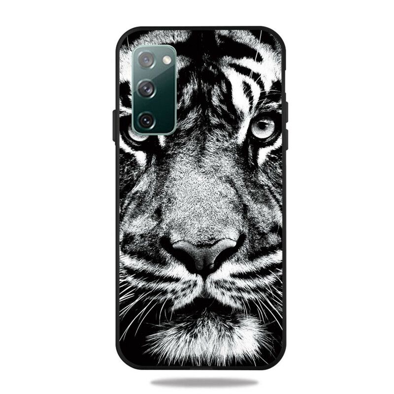 Mobildeksel Til Samsung Galaxy S20 FE Svart Og Hvit Tiger