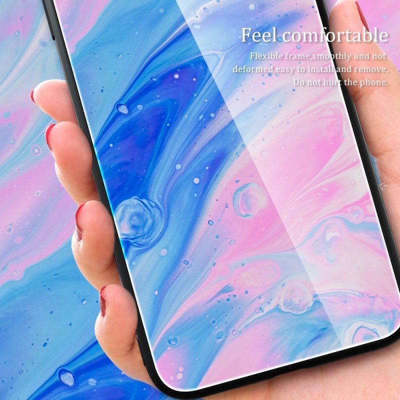 Deksel Til Oppo Reno 8 Pro Marmorfarger Herdet Glass