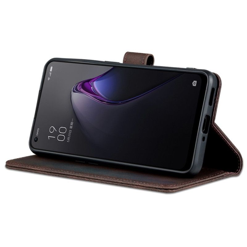 Folio Deksel Til Oppo Reno 8 Pro Azns Vintage Skinneffekt