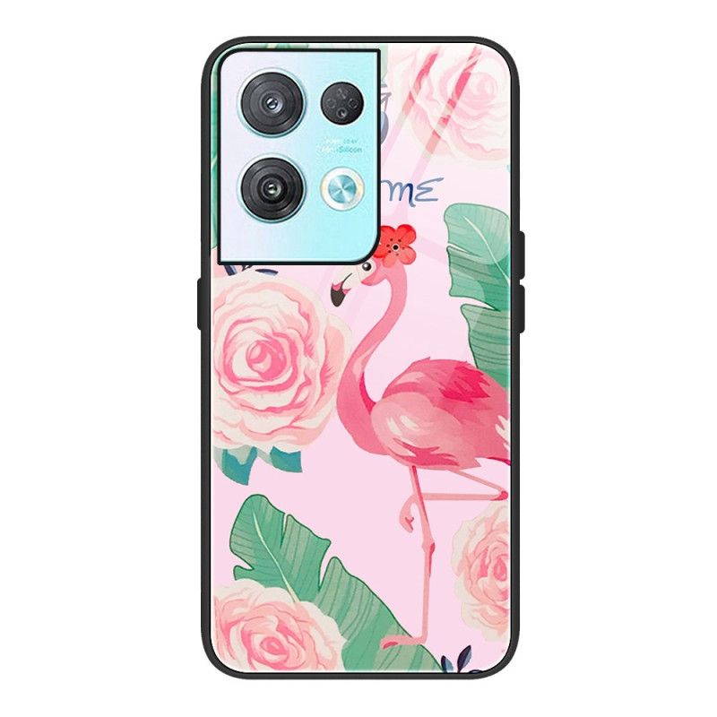 Mobildeksel Til Oppo Reno 8 Pro Flamingo Herdet Glass