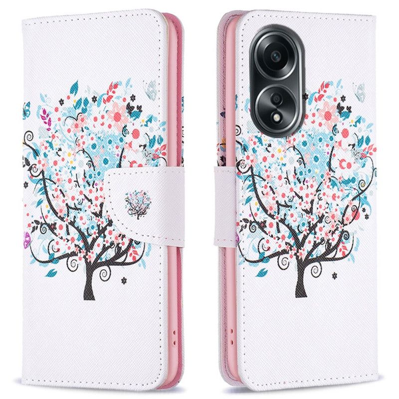 Folio Deksel Oppo A98 5g Blomstret Tre