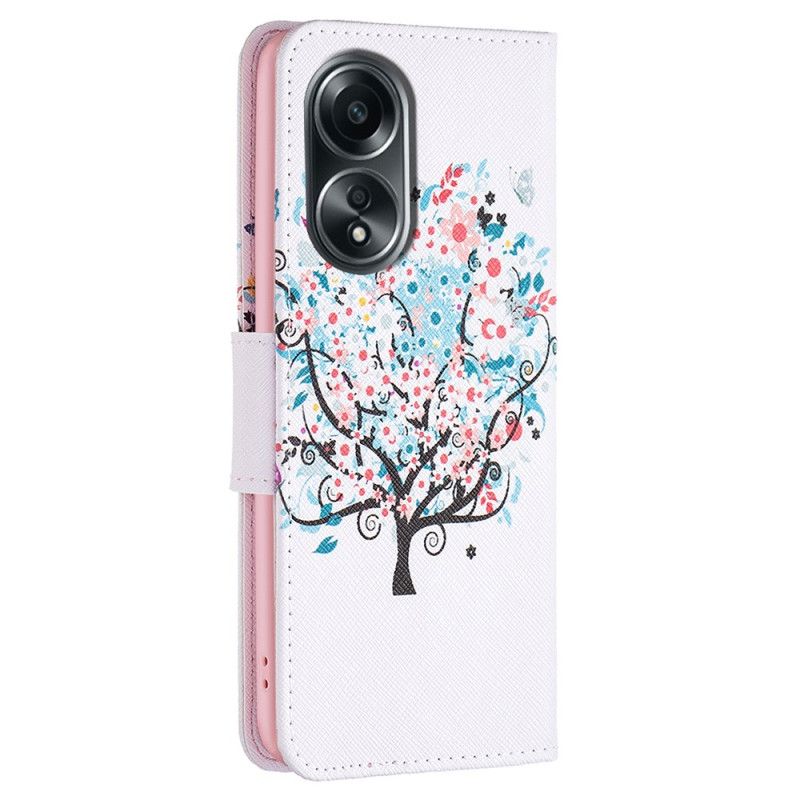 Folio Deksel Oppo A98 5g Blomstret Tre