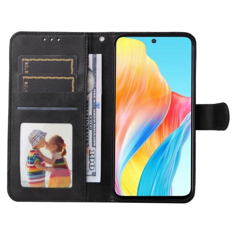 Folio Deksel Oppo A98 5g United With Strap Beskyttelse Deksel