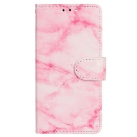 Lærdeksel Folio Deksel Oppo A98 5g Mobildeksel Rosa Marmor