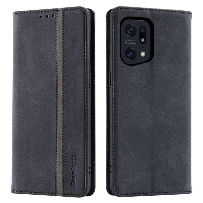 Beskyttelse Deksel Til Oppo Find X5 Pro Folio Deksel Faux Leather Casedance