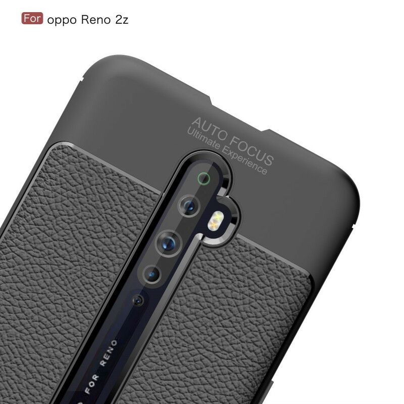 Mobildeksel Til Oppo Reno 2Z Dobbel Linje Litchi Leather Effect