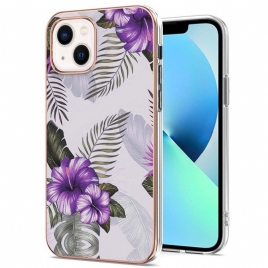 Deksel Til iPhone 15 Blomstermarmor