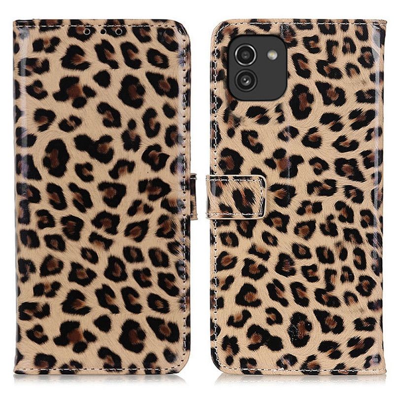 Folio Deksel Til Samsung Galaxy A03 Leopard