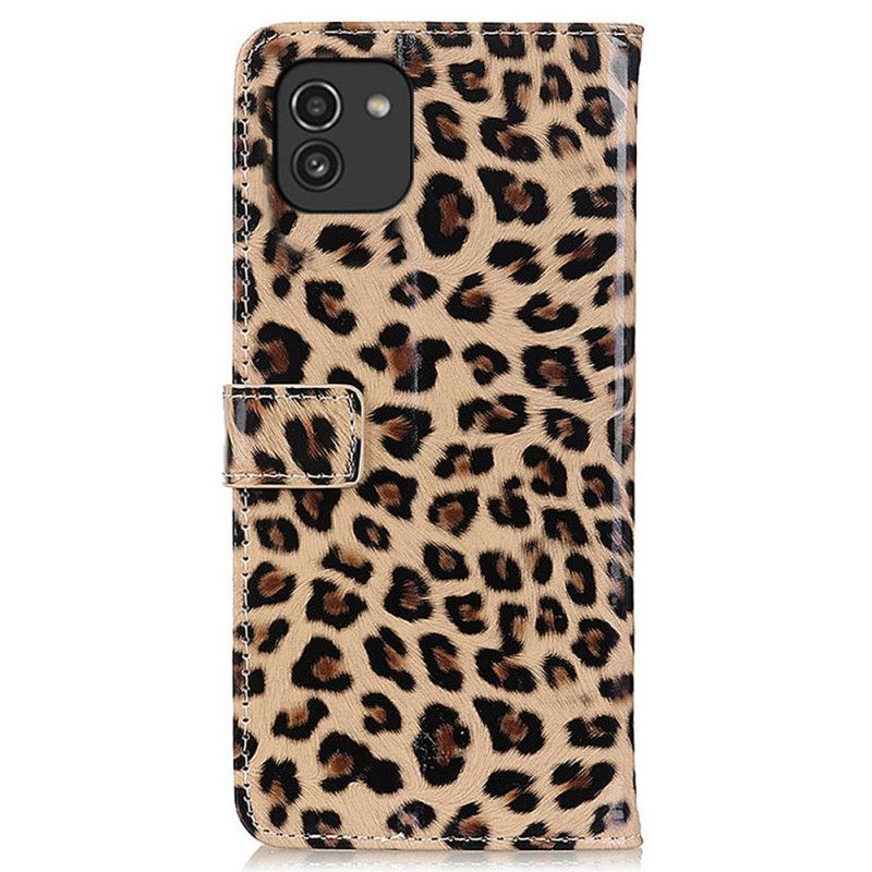 Folio Deksel Til Samsung Galaxy A03 Leopard