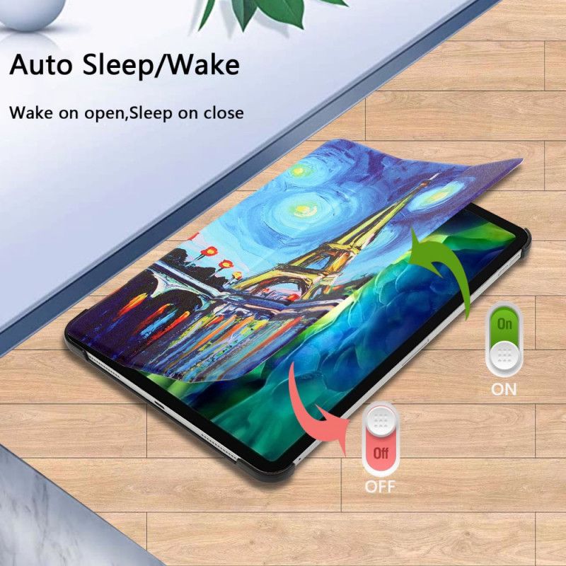 Beskyttelse Deksel Til iPad Air (2022) (2020) / Pro 11" Eiffeltårnet Maleri