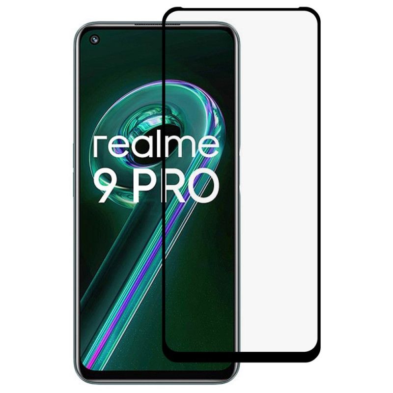 Black Contour Herdet Glassbeskyttelse For Realme 9 Pro 5G