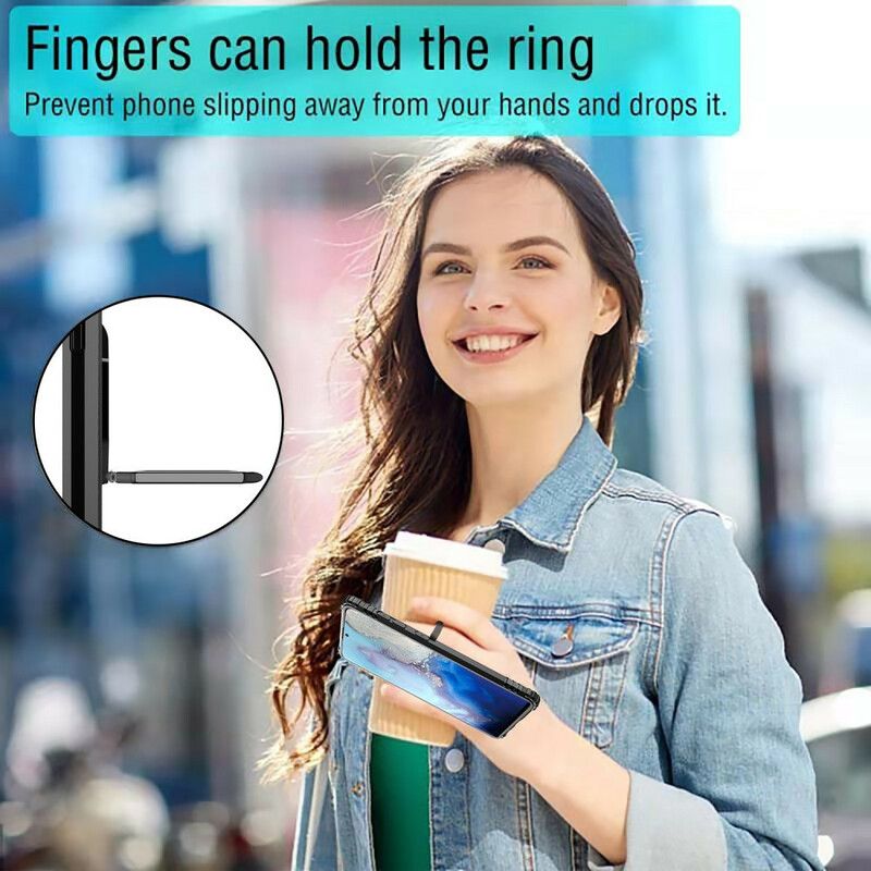 Deksel Til Samsung Galaxy S20 Plus 4G / 5G Ring Og Karbonfiber