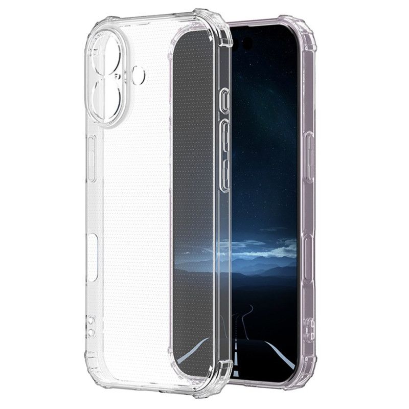 Deksel iPhone 16 Transparent Forsterket Beskyttelse Deksel