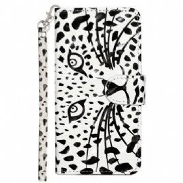 Folio Deksel iPhone 16 Leopardhode Med Stropp