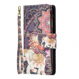 Folio Deksel iPhone 16 Tribal Elephant Wallet