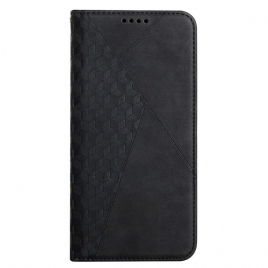 Beskyttelse Deksel Til Samsung Galaxy A12 / M12 Folio Deksel Geo Leather Effect