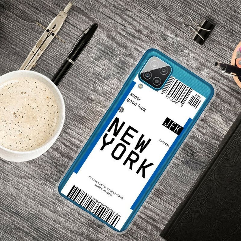 Deksel Til Samsung Galaxy A12 / M12 Boardingkort Til New York