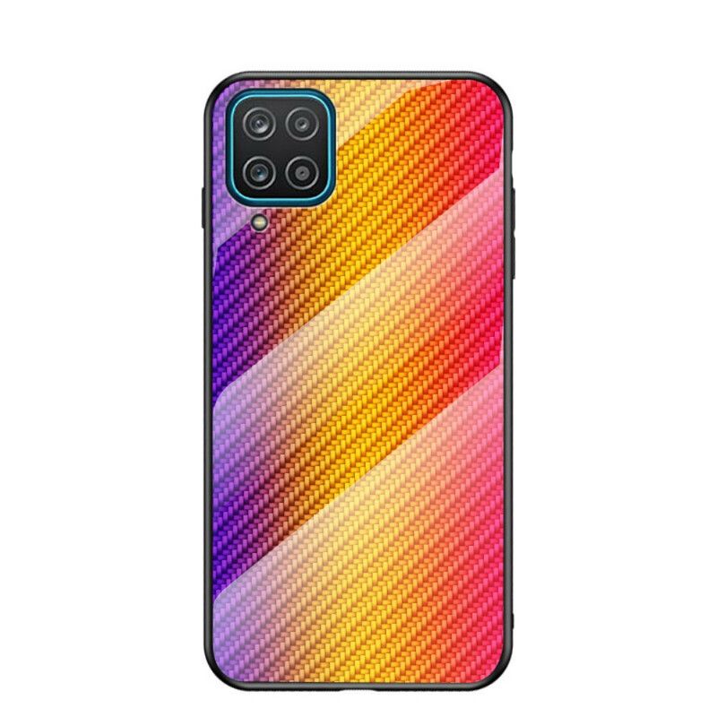 Deksel Til Samsung Galaxy A12 / M12 Karbonfiberherdet Glass