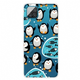 Deksel Til Samsung Galaxy A12 / M12 Pingviner Og Fisker