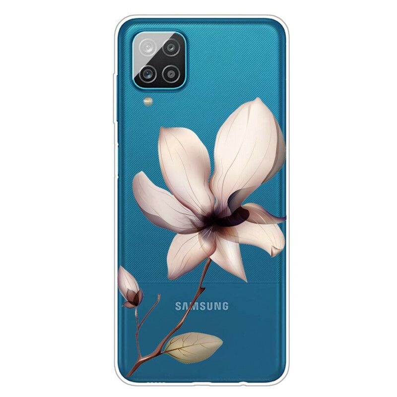 Deksel Til Samsung Galaxy A12 / M12 Premium Blomster