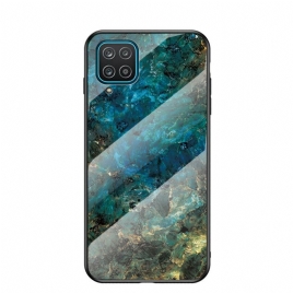 Deksel Til Samsung Galaxy A12 / M12 Premium Farge Herdet Glass