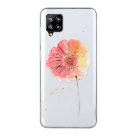 Deksel Til Samsung Galaxy A12 / M12 Sømløst Blomstermønster I Akvarell