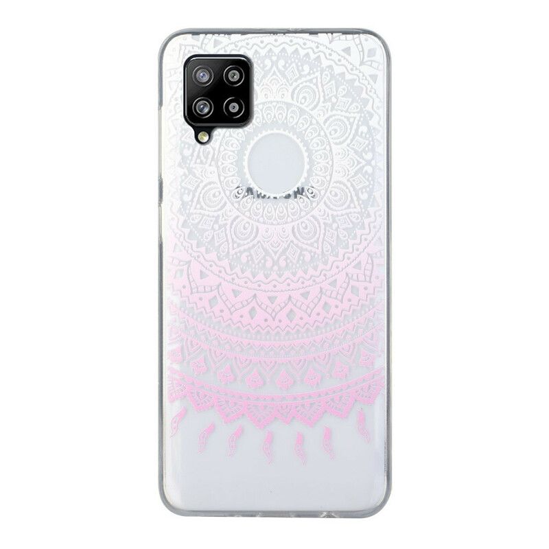 Deksel Til Samsung Galaxy A12 / M12 Transparent Farget Mandala