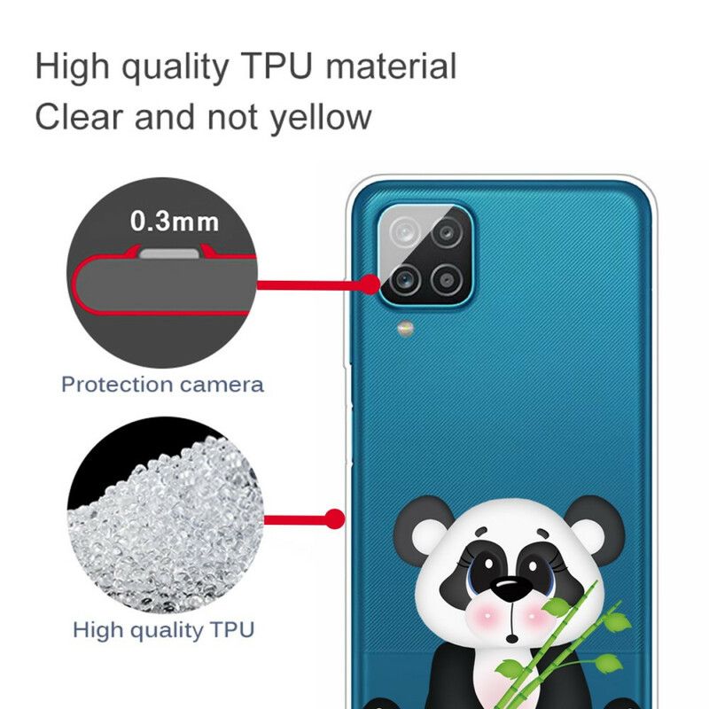 Deksel Til Samsung Galaxy A12 / M12 Transparent Trist Panda