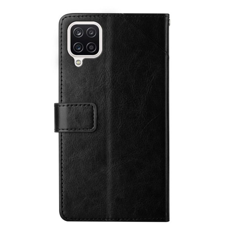 Folio Deksel Til Samsung Galaxy A12 / M12 Geo Y Design Leather Style