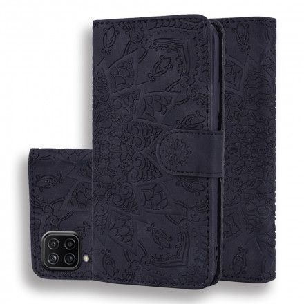 Folio Deksel Til Samsung Galaxy A12 / M12 Mandala-trykk