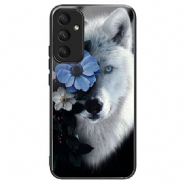 Deksel Samsung Galaxy A55 5g Herdet Glass Wolf Floral